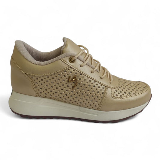 Tenis Mujer VL6 Dorado
